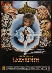 4g597 LABYRINTH German '86 Jim Henson, art of David Bowie & Jennifer Connelly by Mittermeier!