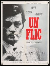 4p160 DIRTY MONEY French 24x32 '72 Jean-Pierre Melville's Un Flic, smoking Alain Delon close-up!