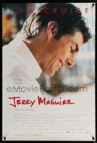 4r407 JERRY MAGUIRE advance DS 1sh '96 close up of Tom Cruise, directed by Cameron Crowe!