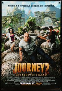 4r412 JOURNEY 2: THE MYSTERIOUS ISLAND advance DS 1sh '12 Dwayne Johnson, Michael Caine!