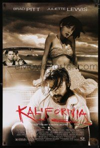 4r424 KALIFORNIA DS 1sh '93 bearded Brad Pitt, sexy Juliette Lewis, David Duchovny