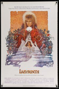 4r435 LABYRINTH 1sh '86 Jim Henson, art of David Bowie & Jennifer Connelly by Ted CoConis!