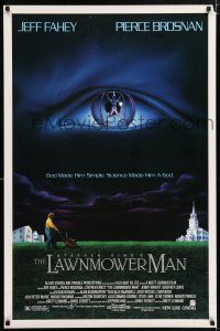 4r443 LAWNMOWER MAN DS 1sh '92 Stephen King sci-fi, science made him a God!