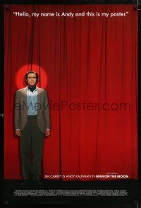 4r474 MAN ON THE MOON DS 1sh '99 Milos Forman, great image of Jim Carrey as Andy Kaufman on stage