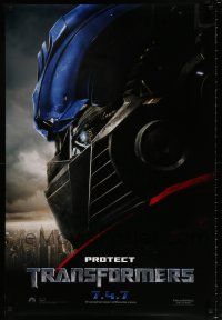 5k792 TRANSFORMERS teaser DS 1sh '07 Shia LaBeouf, Megan Fox, Optimus Prime!