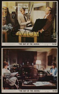 5s178 DAY OF THE JACKAL 3 8x10 mini LCs '73 Fred Zinnemann assassination classic, killer Edward Fox