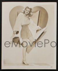 5s831 DOLORES MORAN 3 8x10 stills '40s the sexy Warner Bros. actress posing with heart!