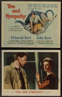 5w379 TEA & SYMPATHY 8 LCs '56 Deborah Kerr & John Kerr includes tc w/ Gale art & classic tagline!