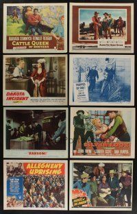 5x102 LOT OF 13 LOBBY CARDS '40s-50s great scenes from a variety of different movies!