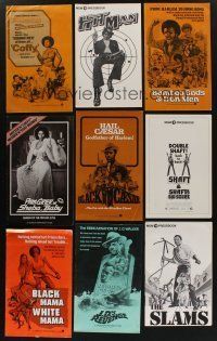 5x124 LOT OF 12 UNCUT BLAXPLOITATION PRESSBOOKS '70s great exploitation advertising images!