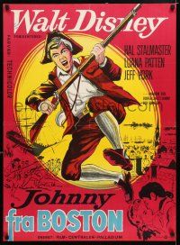 5y519 JOHNNY TREMAIN Danish '58 Walt Disney, from the Esther Forbes novel, cool Gaston art!