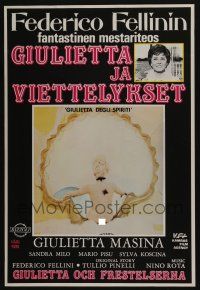 5y144 JULIET OF THE SPIRITS Finnish '65 Fellini's Giulietta degli Spiriti, Giulietta Masina!