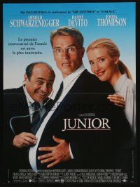 5y802 JUNIOR French 16x22 '94 Arnold Schwarzenegger is a pregnant man!