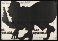 5y413 HIGH ANXIETY Polish 26x38 '79 Mel Brooks, great different detective art by Jakub Erol!