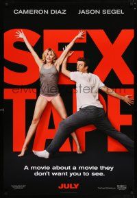 5z726 SEX TAPE teaser DS 1sh '14 wacky image of Cameron Diaz, Jason Segel!