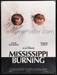 6b866 MISSISSIPPI BURNING French 1p '88 wild different art of hooded KKK Klansman, Alan Parker!