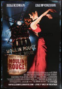 6c101 MOULIN ROUGE DS bus stop '01 Baz Luhrmann directed, Kidman & McGregor!