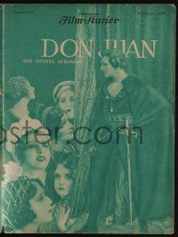 6d074 DON JUAN German program '28 different images of John Barrymore as the famous lover!