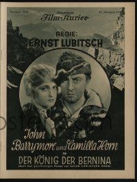 6d087 ETERNAL LOVE German program '29 different images of John Barrymore & Camilla Horn, Lubitsch!