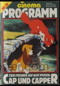 6d095 FOX & THE HOUND German program '81 Walt Disney cartoon, great different images!