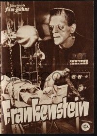 6d096 FRANKENSTEIN German program R57 cool different images of Boris Karloff as the monster!