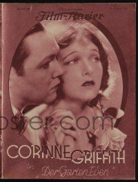 6d101 GARDEN OF EDEN German program '28 different images of sexy Corinne Griffith, Lewis Milestone