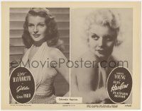 6g270 GILDA/PLATINUM BLONDE LC '50 two great portraits of sexy Jean Harlow & Rita Hayworth!