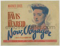 7a611 NOW, VOYAGER TC '42 most classic romantic tearjerker starring Bette Davis!