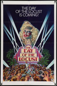 7t316 DAY OF THE LOCUST teaser 1sh '75 John Schlesinger's version of West's novel, Byrd art!