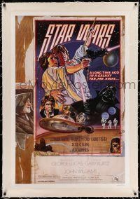 7x366 STAR WARS linen style D fan club 1sh R92 circus poster art by Drew Struzan & Charles White!