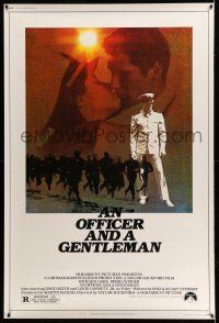 8j323 OFFICER & A GENTLEMAN 40x60 '82 Richard Gere & Debra Winger in love & in the U.S. Navy!