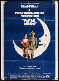 8j333 PAPER MOON 40x55 '73 great image of smoking Tatum O'Neal with dad Ryan O'Neal!