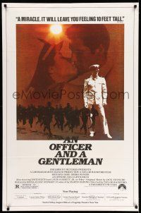 8j124 OFFICER & A GENTLEMAN half subway '82 Richard Gere & Debra Winger in love & in the U.S. Navy