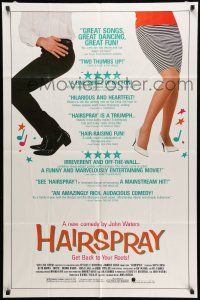 8p377 HAIRSPRAY reviews 1sh '88 cult musical by John Waters, Ricki Lake, Divine, Sonny Bono