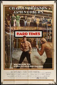 8p392 HARD TIMES style B 1sh '75 Walter Hill directed, Charles Bronson, James Coburn, Jill Ireland!