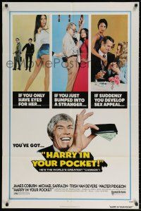 8p397 HARRY IN YOUR POCKET 1sh '73 James Coburn, Trish Van Devere, Michael Sarrazin