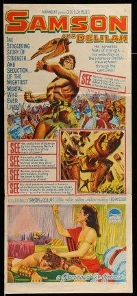 9g278 SAMSON & DELILAH Aust daybill R50s Richardson Studio stone litho, Lamarr, Victor Mature!