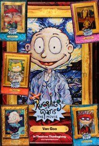 9m223 LOT OF 6 RUGRATS IN PARIS VINYL BANNERS '00 great artwork portraits of all the babies!