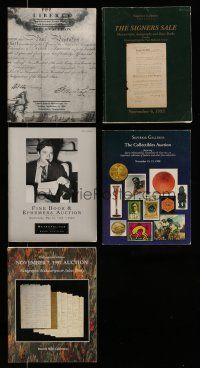 9m103 LOT OF 5 BOOKS AND AUTOGRAPH AUCTION CATALOGS '92-98 also sports memorabilia & fine art!