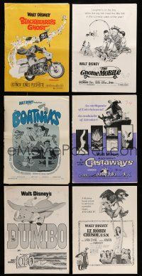 9m185 LOT OF 6 UNCUT DISNEY PRESSBOOKS '70s advertising images for live action & animated movies!