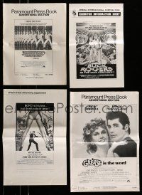 9m174 LOT OF 4 UNCUT PRESSBOOK SUPPLEMENTS '70s-80s James Bond, Buck Rogers, Grease & more!