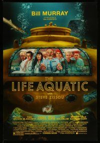 9w424 LIFE AQUATIC WITH STEVE ZISSOU advance DS 1sh '04 Wes Anderson, Bill Murray & Owen Wilson!