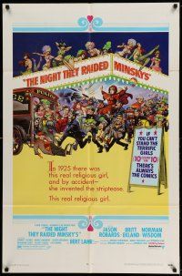 1f605 NIGHT THEY RAIDED MINSKY'S 1sh '68 Frank Frazetta art of huge crowd raided by cops!