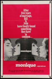 1p641 MONIQUE 1sh '70 bi-sexuals, Joan Alcorn, David Sumner & sexy Sibylla Kay in title role!