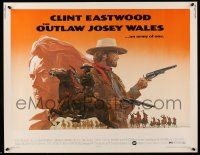 1z794 OUTLAW JOSEY WALES 1/2sh '76 Clint Eastwood is an army of one, best different art!