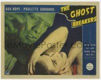 2m296 GHOST BREAKERS LC '40 incredible c/u of monster Noble Johnson & terrified Paulette Goddard!