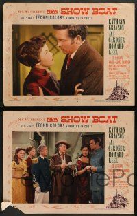 2w675 SHOW BOAT 4 LCs '51 Kathryn Grayson, Howard Keel, Kern & Hammerstein musical!