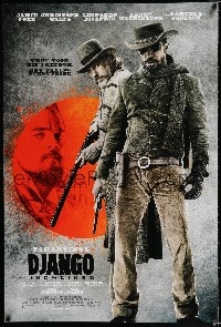 1z237 DJANGO UNCHAINED int'l advance DS 1sh '12 Jamie Foxx, Christoph Waltz, Leonardo DiCaprio!