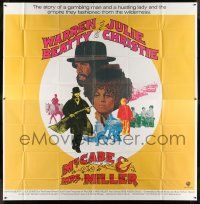 3p124 McCABE & MRS. MILLER int'l 6sh '71 Robert Altman, Warren Beatty, Julie Christie, Amsel art!