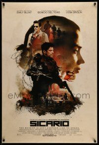 3s601 SICARIO advance DS 1sh '15 Emily Blunt, Benicio Del Toro, Josh Brolin, Jeffrey Donovan!